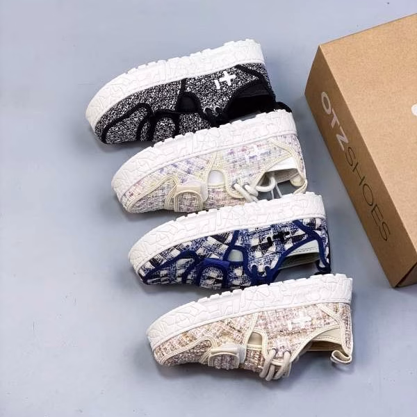 5 Spring New Arrival: Knitted Velcro "Ugly Shoes" β Harajuku-style Low-top Chunky-toe Sneakers - Image 1