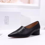 Maison Margiela Black Leather High-Heel Shoes - Image 8