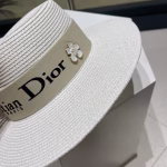 【Dior】2022 New Style Woven Straw Sun Hat (Bucket Hat) - Image 4