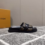 LV Louis Vuitton Men's Monogram Slippers - Image 5