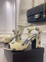 Chanel 2022 Spring-Summer New Arrival: Double C Peep-Toe Block Heel Sandals - Image 6