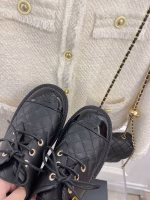 Chanel 2022 New Spring-Summer Collection: Retro Chain Platform Chunky Leather Shoes - Image 2