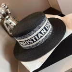 Dior New Style Flat-Top Straw Hat - Image 6