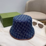 Gucci 2021 Denim Jacquard Bucket Hat