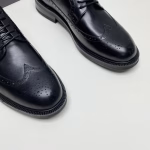 Zegna Men's Business Brogue Leather Shoes - Image 3