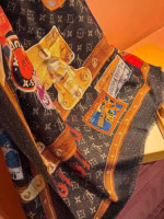 Louis Vuitton (LV) 2023 New Silver Thread Printed Cashmere Long Scarf - Image 4