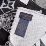 Louis Vuitton (LV) 2023 New Light Pink & White Color-Block Monogram Wool Scarf - Image 5