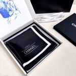 Chanel Classic Double C Portrait Twill Silk Square Scarf - Image 3