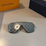 Louis Vuitton (LV) Gold-Trimmed Frame Sunglasses - Image 2