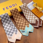 Fendi Gray Mulberry Silk Ribbon