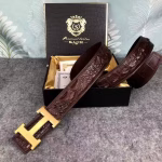 Designer Alligator Skin Seamless Belt - Image 2