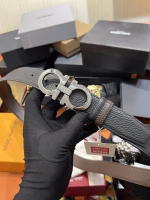 Ferragamo Classic Lychee Grain Men's Belt - Image 2