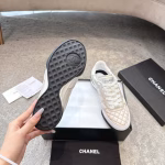 CHANEL Fall/Winter 2025B Black & White Panda Colorway Lambskin Quilted Tennis Shoe - Image 9