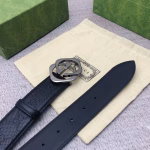 Gucci Original Top-Grain Cowhide Belt with Small Punching and Embossed G Pattern - Image 5