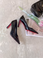 Christian Louboutin 2023 Black Red-Soled Banana Heel Pumps - Image 3