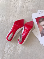 Christian Louboutin Silk Crystal Lipstick White High-Heel Pumps - Image 4