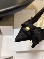 Dior 2024 Spring/Summer Bow Pearl Kitten-Heel Flats - Image 9