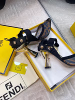 Fendi 2025 Double FF Pointed-Toe High-Heel Sandals - Image 9