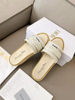Dior Spring-Summer New Jelly-Color Flat Slide Sandals with Color Blocking for Women - Image 2
