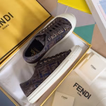 Fendi Domino Collection Monogram FF Canvas Couples' Casual Sports Skate Shoes - Image 5