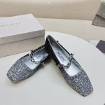 Jimmy Choo ROSALIA Chain-Embellished Ballet Mary Jane Flats