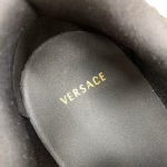 Versace ODISSEA Collection Black Rhinestone-Embellished Platform Sneakers - Image 7