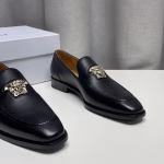VERSACE Medusa Metallic Leather Loafers with Genuine Leather Outsole - Image 3