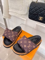 LV 2022 Spring/Summer New Monogram Collection Velcro Slides - Image 8
