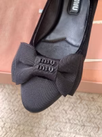 MIU MIU 2024 New Two-Tone Patent Leather High-Heeled Shoes - Image 8