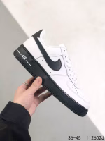 Nike All-White Air Force with Broken Swoosh Shoes - Image 3