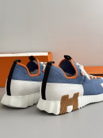 Hermès Knit Suede and Goatskin Slip-On Sneakers - Image 7