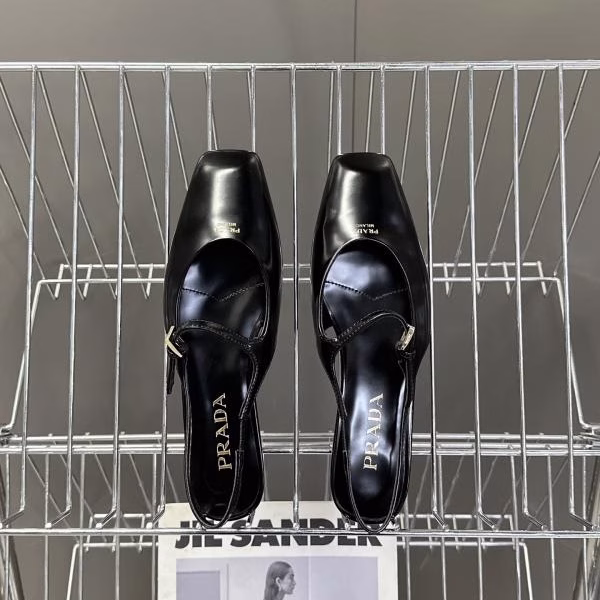 6 Prada Spring-Summer New Square-Toe High-Heel Sandals - Image 1