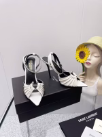 Saint Laurent 2022 Early Spring New Enamel Heel Sandals - Image 2