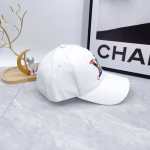 LV Louis Vuitton Embroidered Baseball Cap (White) - Image 4