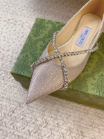 Jimmy Choo 2024 New Color Sequin Collection Flats - Image 7