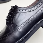 Zegna Men's Business Brogue Leather Shoes - Image 4