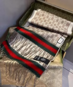 Gucci Double G Lamb Wool Jacquard Scarf - Image 5