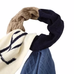 LV Louis Vuitton Cable Letter Knit Scarf - Image 9