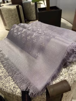 LV Classic Monogram Hidden Pattern Jacquard Square Scarf / Scarf / Silk Scarf - Image 4