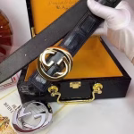 Designer Alligator Skin Seamless Belt - Image 6