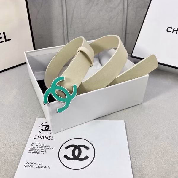 6 Chanel Women's 3.0cm Imported Calfskin Belt - Image 1