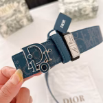 Dior 2022 Latest Military Green Enamel Belt with Steel Buckle - Image 7