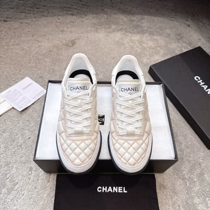 6 CHANEL Fall/Winter 2025B Black & White Panda Colorway Lambskin Quilted Tennis Shoe - Image 1