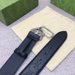 Gucci Original Top-Grain Cowhide Belt with Small Punching and Embossed G Pattern - Image 6