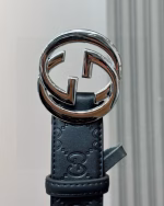 GUCCI All-Over Double G Embossed Belt - Image 3