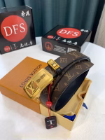 Louis Vuitton LV Automatic Buckle Gold Buckle Belt - Image 6