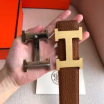 Hermes OSCAR BELT BUCKLE Reversible Leather Belt - Image 3