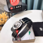 Stefano Ricci Diamond-Embedded Leopard Head Men's Belt - Image 3