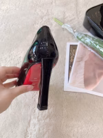 Christian Louboutin 2023 Black Red-Soled Banana Heel Pumps - Image 2