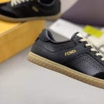 Fendi Couple's Low-Top Lace-Up Casual Shoes (Black) - Image 6